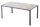 Garden Pleasure Gartentisch Olivia anthrazit, hellgrau rechteckig 150,0 x 90,0 x 72,0 cm