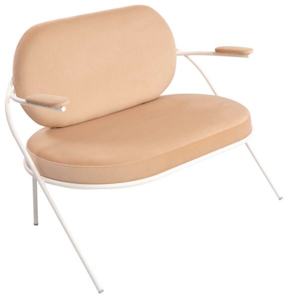 meet powered by PAPERFLOW 2-Sitzer Sofa SATURNE elfenbein weiß Stoff 118,0 x 73,0 x 88,0 cm, 1 St.