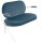 meet powered by PAPERFLOW 2-Sitzer Sofa SATURNE blau weiß Stoff 118,0 x 73,0 x 88,0 cm, 1 St.