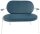 meet powered by PAPERFLOW 2-Sitzer Sofa SATURNE blau weiß Stoff 118,0 x 73,0 x 88,0 cm, 1 St.