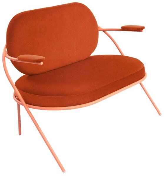 meet powered by PAPERFLOW 2-Sitzer Sofa SATURNE rost rosa Kunstleder 118,0 x 73,0 x 88,0 cm, 1 St.
