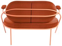 meet powered by PAPERFLOW 2-Sitzer Sofa SATURNE rost rosa Kunstleder 118,0 x 73,0 x 88,0 cm, 1 St.