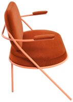 meet powered by PAPERFLOW 2-Sitzer Sofa SATURNE rost rosa Kunstleder 118,0 x 73,0 x 88,0 cm, 1 St.