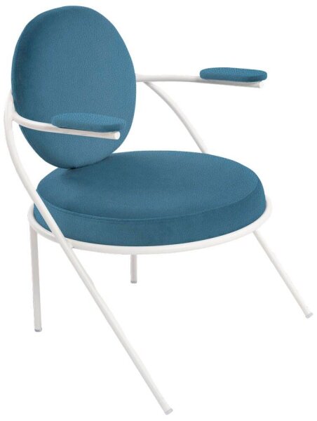 meet powered by PAPERFLOW Sessel SATURNE blau weiß Kunstleder 70,0 x 73,0 x 88,0 cm, 1 St.