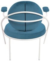 meet powered by PAPERFLOW Sessel SATURNE blau weiß Kunstleder 70,0 x 73,0 x 88,0 cm, 1 St.