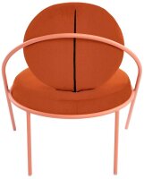 meet powered by PAPERFLOW Sessel SATURNE rost rosa Kunstleder 70,0 x 73,0 x 88,0 cm, 1 St.
