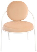 meet powered by PAPERFLOW Sessel SATURNE elfenbein weiß Stoff 70,0 x 73,0 x 88,0 cm, 1 St.