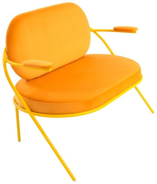 meet powered by PAPERFLOW 2-Sitzer Sofa SATURNE safran Stoff 118,0 x 73,0 x 88,0 cm, 1 St.