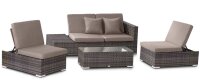 Garden Pleasure Loungegruppe Alcudia, grau Kunststoff,...