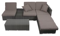 Garden Pleasure Loungegruppe Alcudia, grau Kunststoff, Metall, 10-teilig