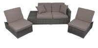 Garden Pleasure Loungegruppe Alcudia, grau Kunststoff, Metall, 10-teilig