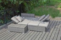 Garden Pleasure Loungegruppe Alcudia, grau Kunststoff, Metall, 10-teilig