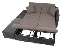 Garden Pleasure Loungegruppe Alcudia, grau Kunststoff, Metall, 10-teilig