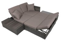 Garden Pleasure Loungegruppe Alcudia, grau Kunststoff, Metall, 10-teilig