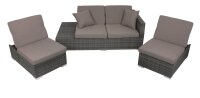 Garden Pleasure Loungegruppe Alcudia, grau Kunststoff, Metall, 10-teilig
