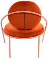meet powered by PAPERFLOW Sessel SATURNE rost rosa Stoff 70,0 x 73,0 x 88,0 cm, 1 St.