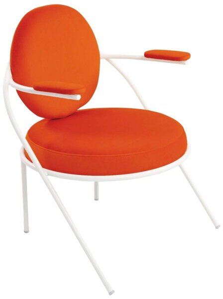 meet powered by PAPERFLOW Sessel SATURNE rost weiß Stoff 70,0 x 73,0 x 88,0 cm, 1 St.