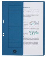 Ösenhefter Karton blau DIN A4, halber Deckel, 20 St.