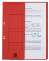 Ösenhefter Karton rot DIN A4, halber Deckel, 20 St.