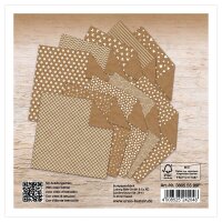 URSUS® Faltblätter Kraftpapier braun-weiß 100 St.