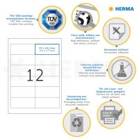 HERMA Etiketten 8628 weiß 97,0 x 42,3 mm, 10 Blatt