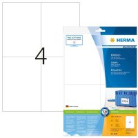 HERMA Etiketten 8630 weiß 105,0 x 148,0 mm, 10 Blatt