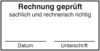 Textstempel "Rechnung geprüft" ohne Logo, 1 St.