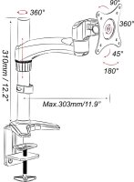 JENIMAGE Monitor-Halterung 120 TK JI-ME120TK weiß,...