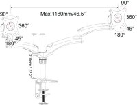 JENIMAGE Monitor-Halterung 230 TK JI-ME230TK weiß,...