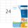 HERMA Etiketten 8644 weiß 70,0 x 37,0 mm, 10 Blatt