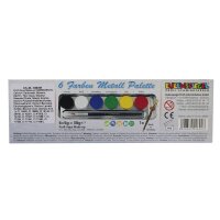 EULENSPIEGEL™ Metall Palette Kinderschmink-Set farbsortiert, 1 Set