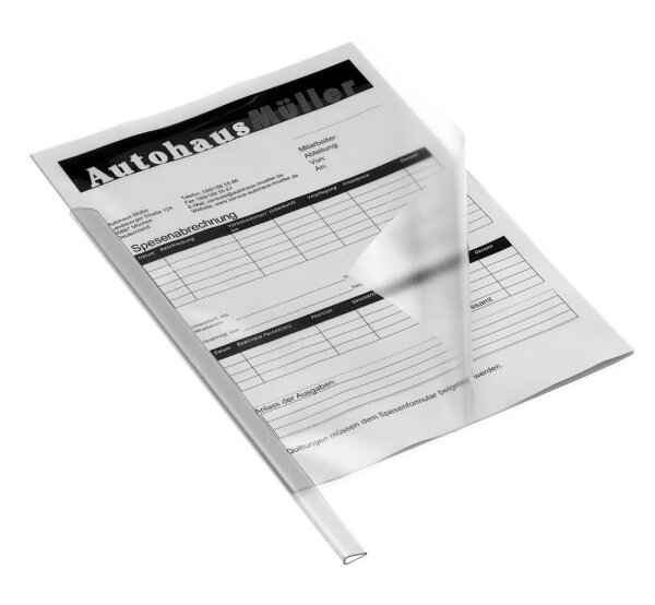 DURABLE Klemmschienen transparent DIN A4 60 Blatt, 50 St.
