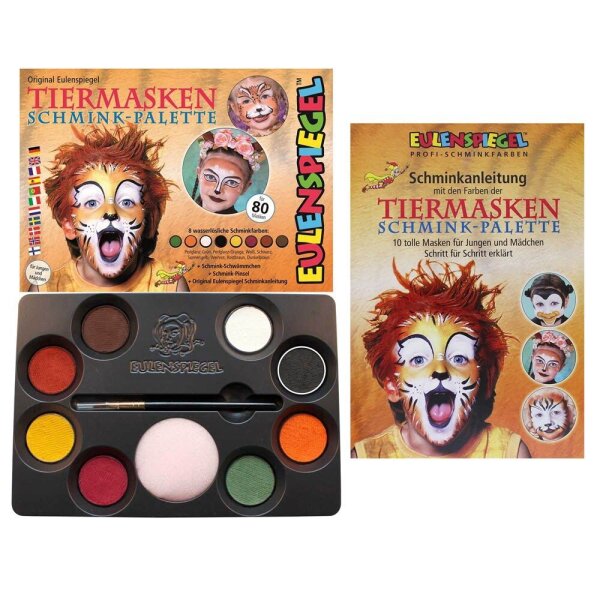 EULENSPIEGEL™ Tiermasken Kinderschmink-Set farbsortiert, 1 Set