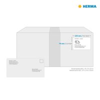 HERMA Etiketten 8645 weiß 105,0 x 74,0 mm, 10 Blatt