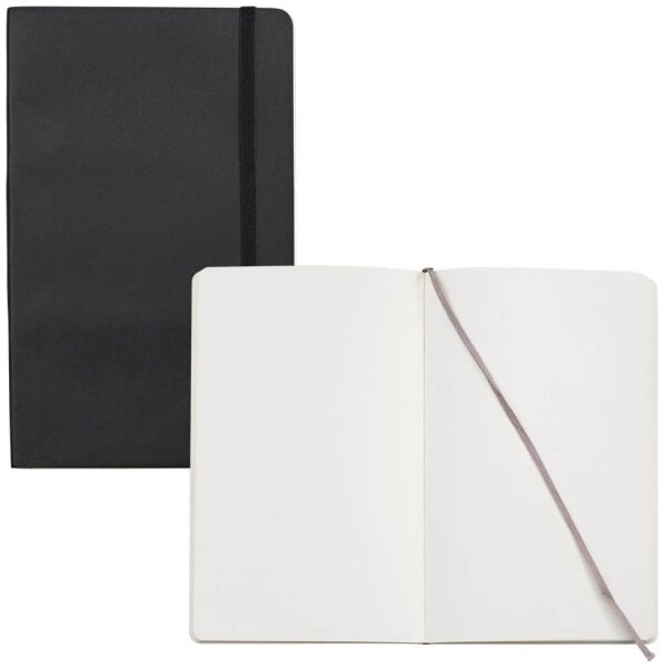 MOLESKINE Notizbuch Classic Collection flexibler Einband ca. DIN A5 blanko, schwarz Softcover 192 Seiten, 1 St.