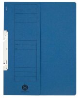 Einhakhefter Karton blau DIN A4, halber Deckel, 20 St.