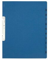 Einhakhefter Karton blau DIN A4, halber Deckel, 20 St.