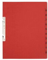Einhakhefter Karton rot DIN A4, halber Deckel, 20 St.