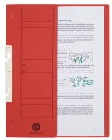 Einhakhefter Karton rot DIN A4, halber Deckel, 20 St.
