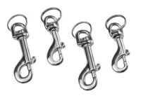 WEDO Karabinerhaken silber, 4 St.