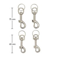 WEDO Karabinerhaken silber, 4 St.