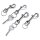 WEDO Karabinerhaken silber, 4 St.