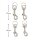 WEDO Karabinerhaken silber, 4 St.