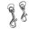 WEDO Karabinerhaken silber, 4 St.