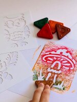 Handmade LULUBUG Wald Wachsmalblöcke farbsortiert, 5...