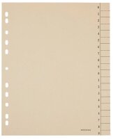 Trennblätter DIN A4 0-9 chamois, 250 g/qm, 100 St.