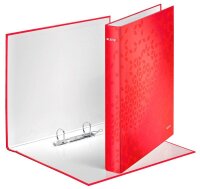 LEITZ WOW Ringbuch 2-Ringe rot 4,0 cm DIN A4, 1 St.