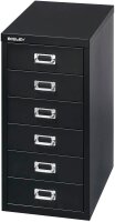 BISLEY MultiDrawer™ L296 Schubladenschrank schwarz 6 Schubladen 27,8 x 38,0 x 59,0 cm, 1 St.