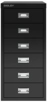 BISLEY MultiDrawer™ L296 Schubladenschrank schwarz 6 Schubladen 27,8 x 38,0 x 59,0 cm, 1 St.