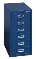 BISLEY MultiDrawer™ L296 Schubladenschrank oxfordblau 6 Schubladen 27,8 x 38,0 x 59,0 cm, 1 St.